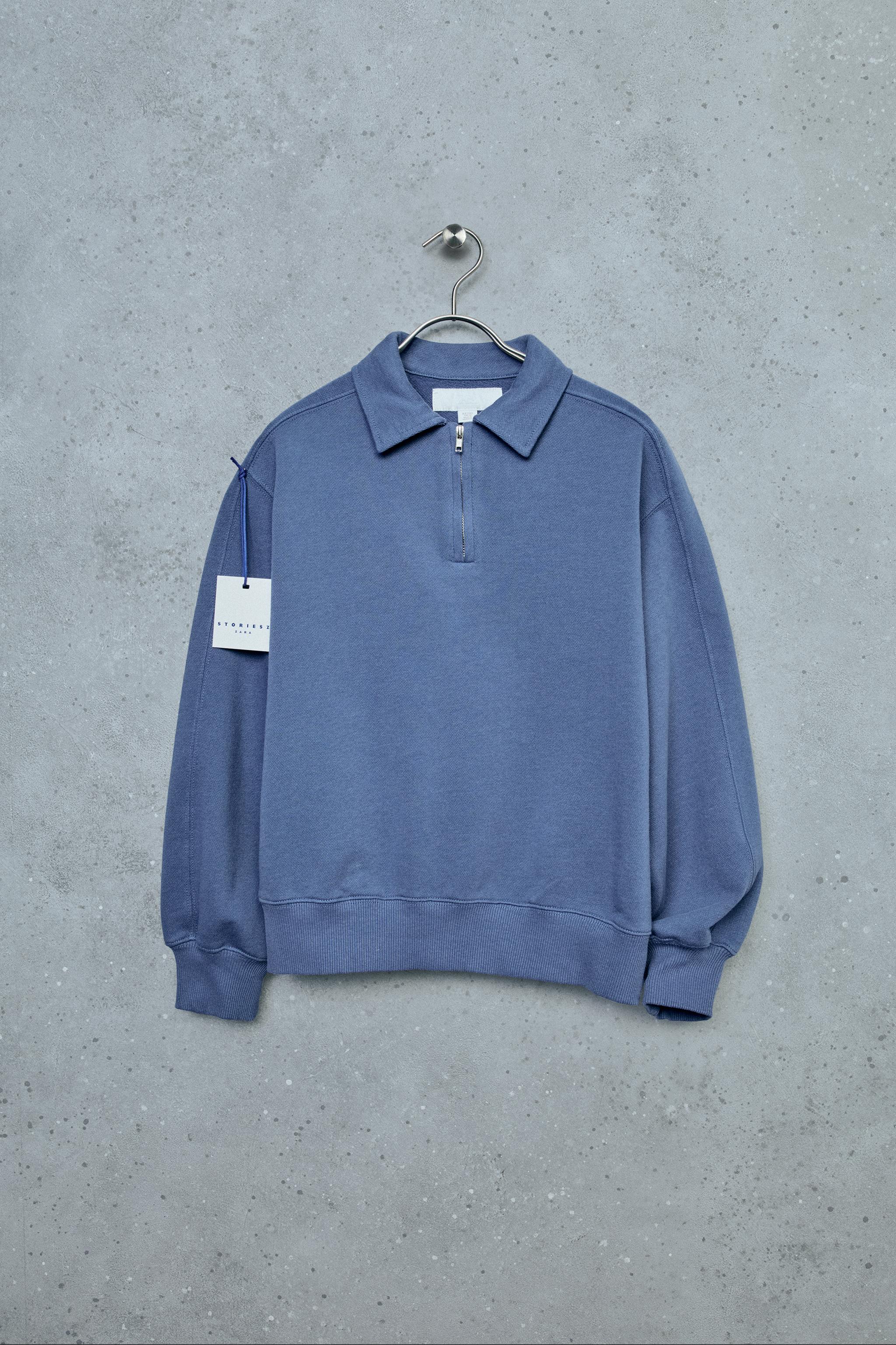 STORIESZ - PLUSH ZIP POLO SWEATSHIRT